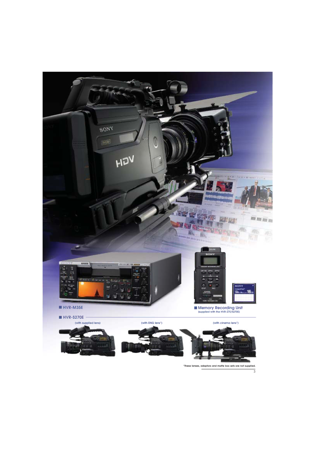 Sony HVR-Z7E, HVR-S270E manual HVR-M35E 