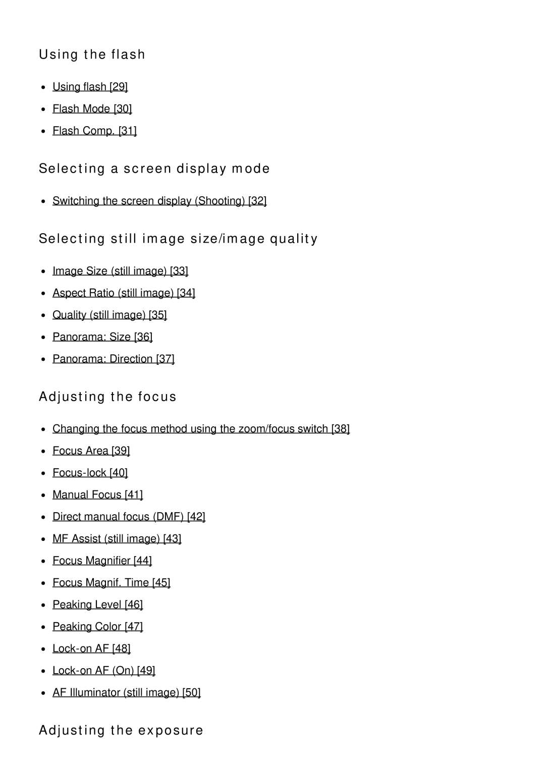 Sony DSC-HX400, HX400V manual Using the flash, Selecting a screen display mode, Selecting still image size/image quality 