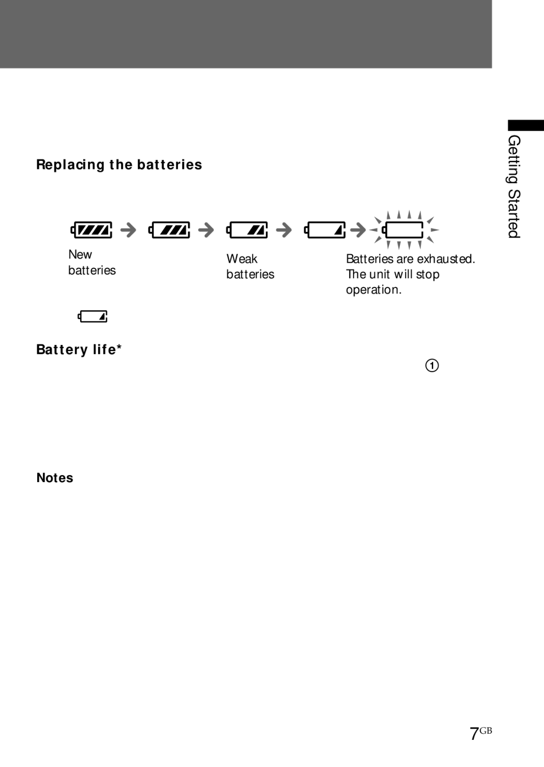 Sony ICD-R100PC operating instructions Replacing the batteries 