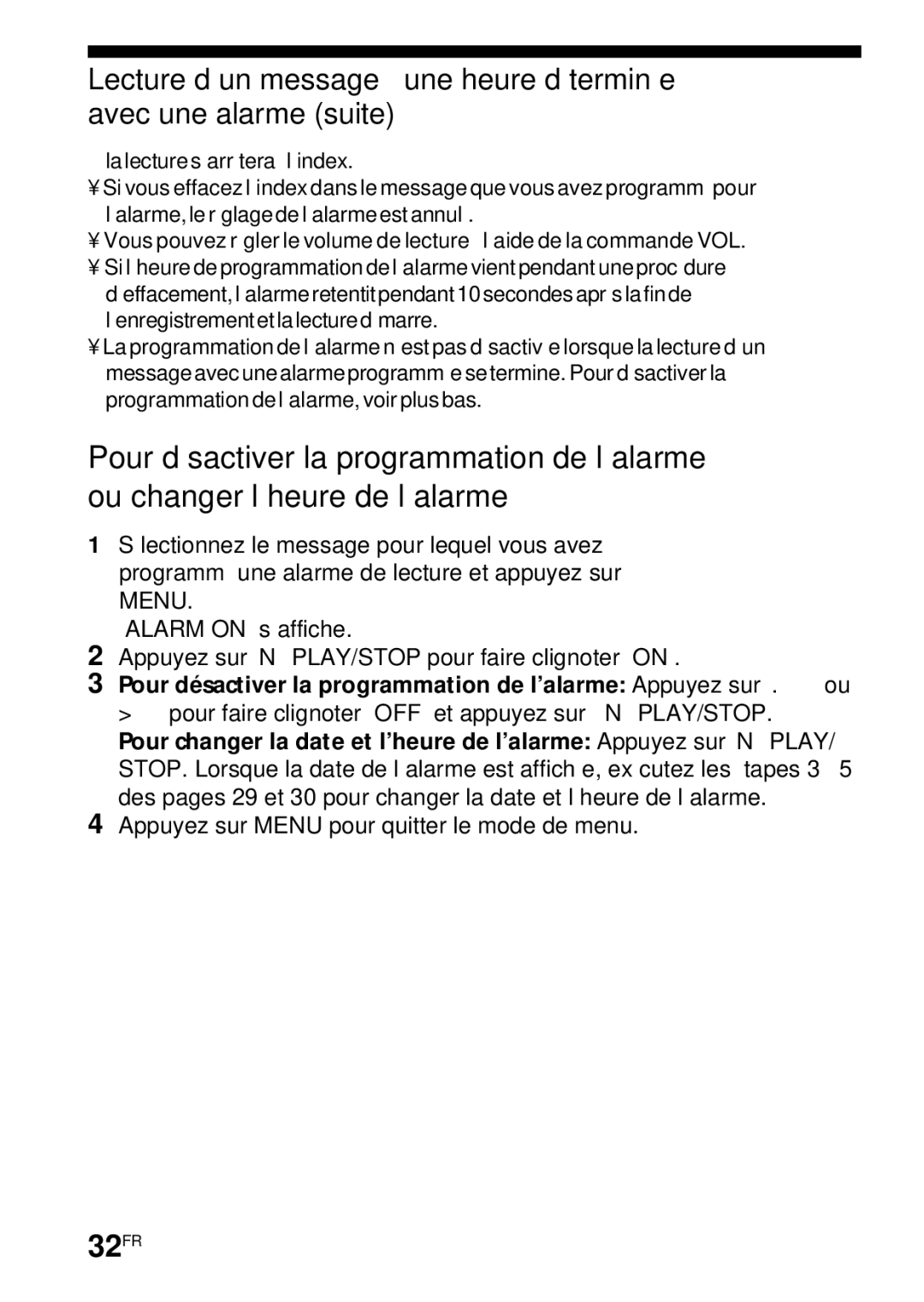 Sony ICD-R100PC operating instructions 32FR 