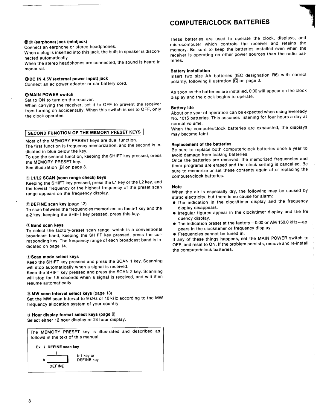 Sony ICF-2010 manual 