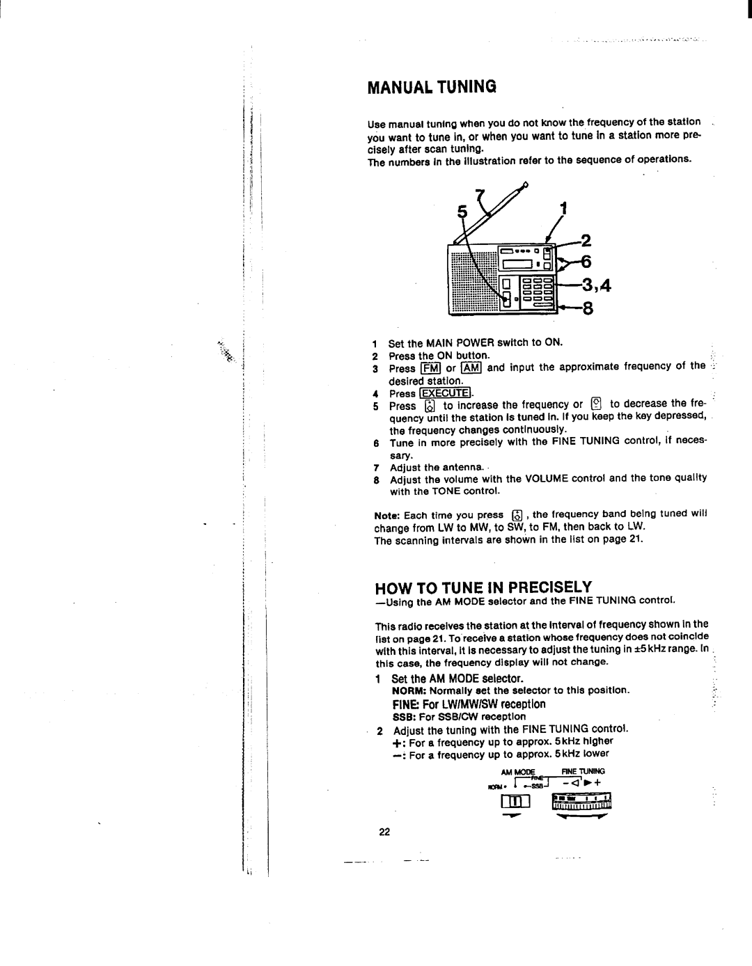 Sony ICF-7600D manual 