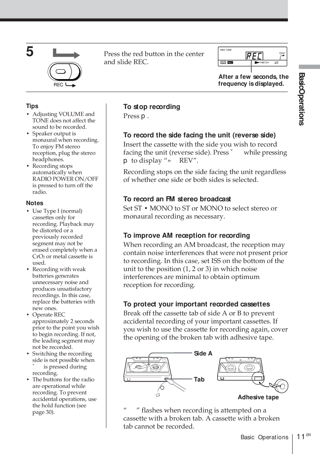 Sony ICF-SW1000TS operating instructions 11EN 