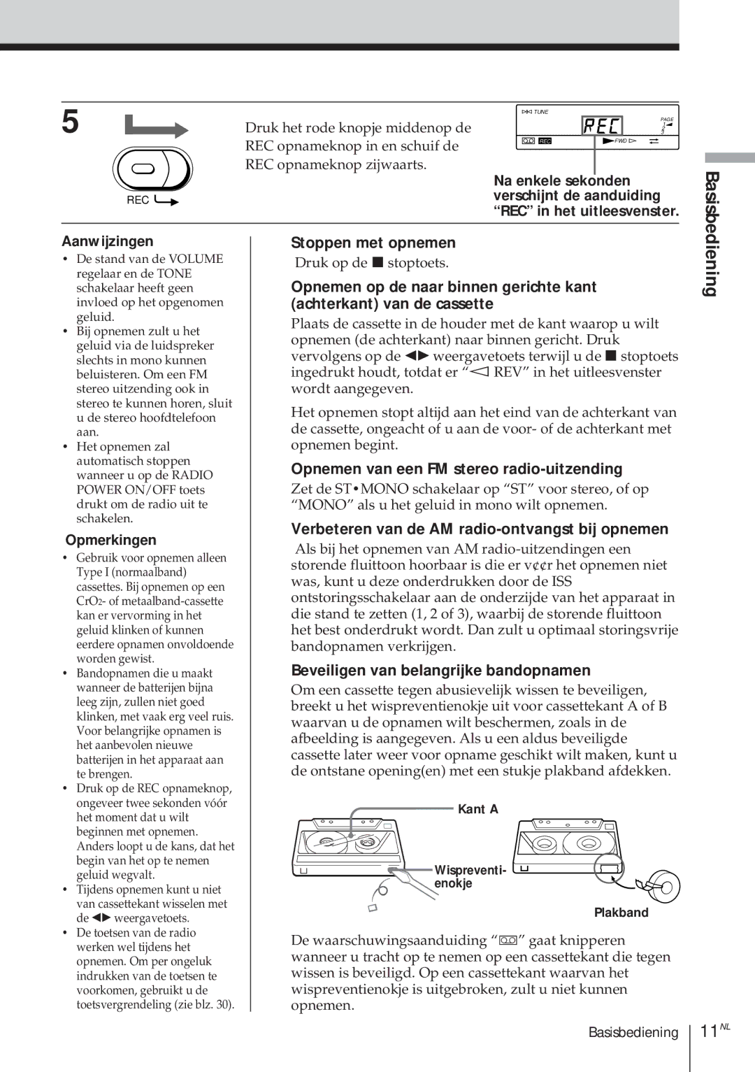 Sony ICF-SW1000TS operating instructions 11NL 