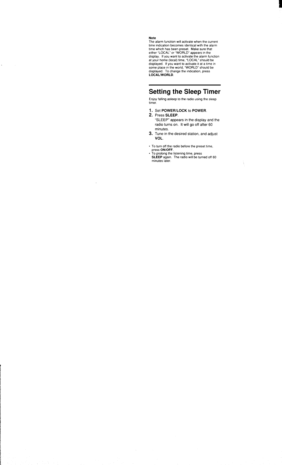 Sony ICF-SW30 manual 