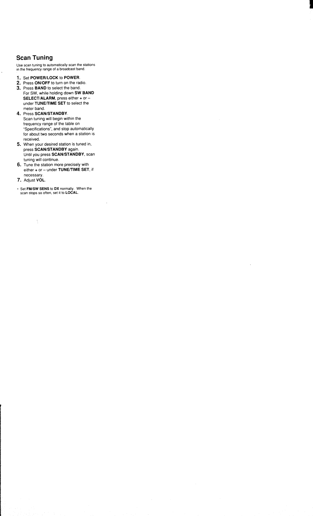 Sony ICF-SW30 manual 