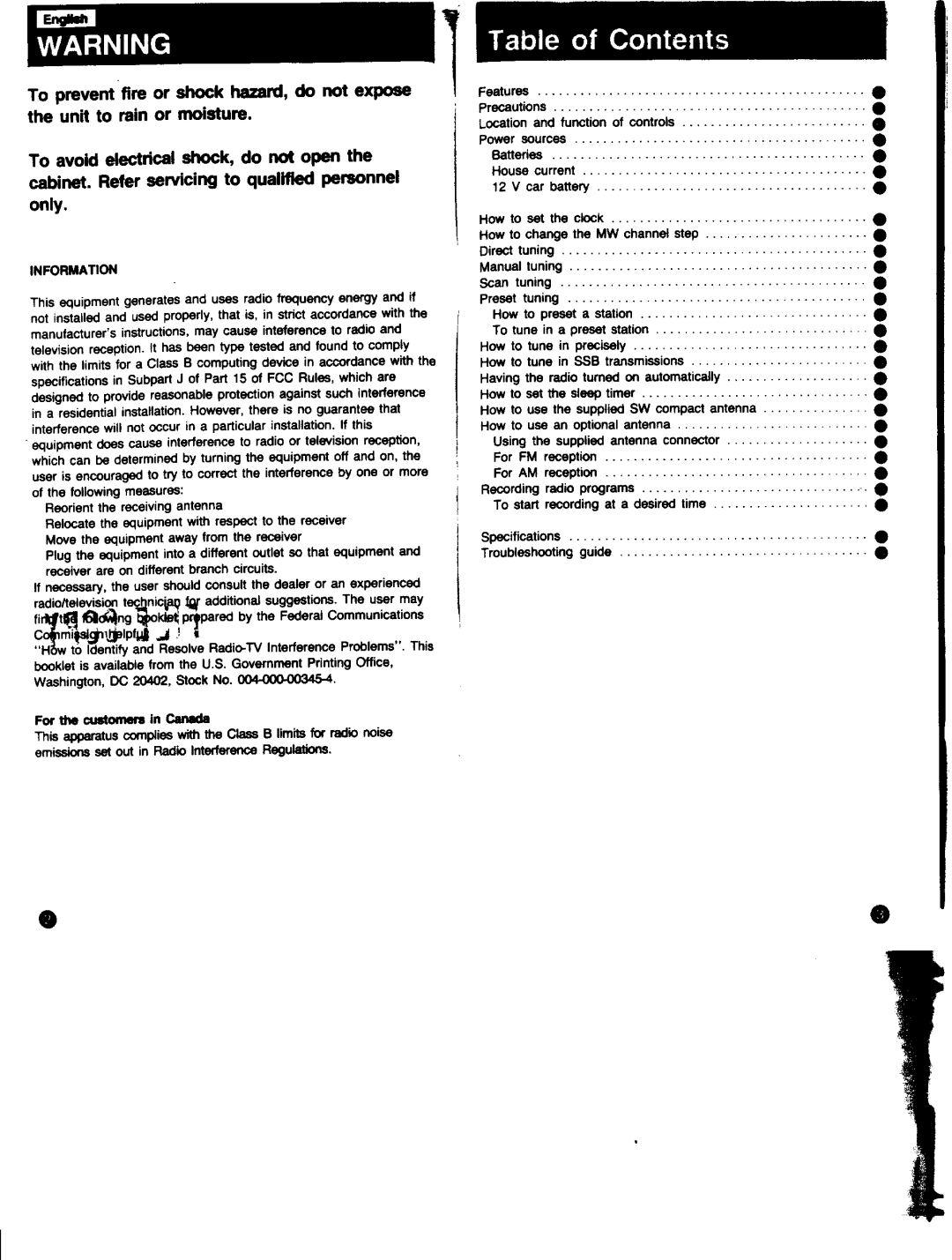 Sony ICF-SW7600 manual 