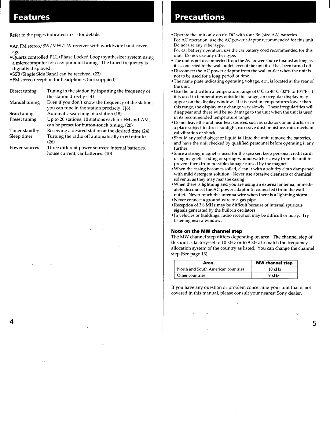 Sony ICF-SW7600GS manual 