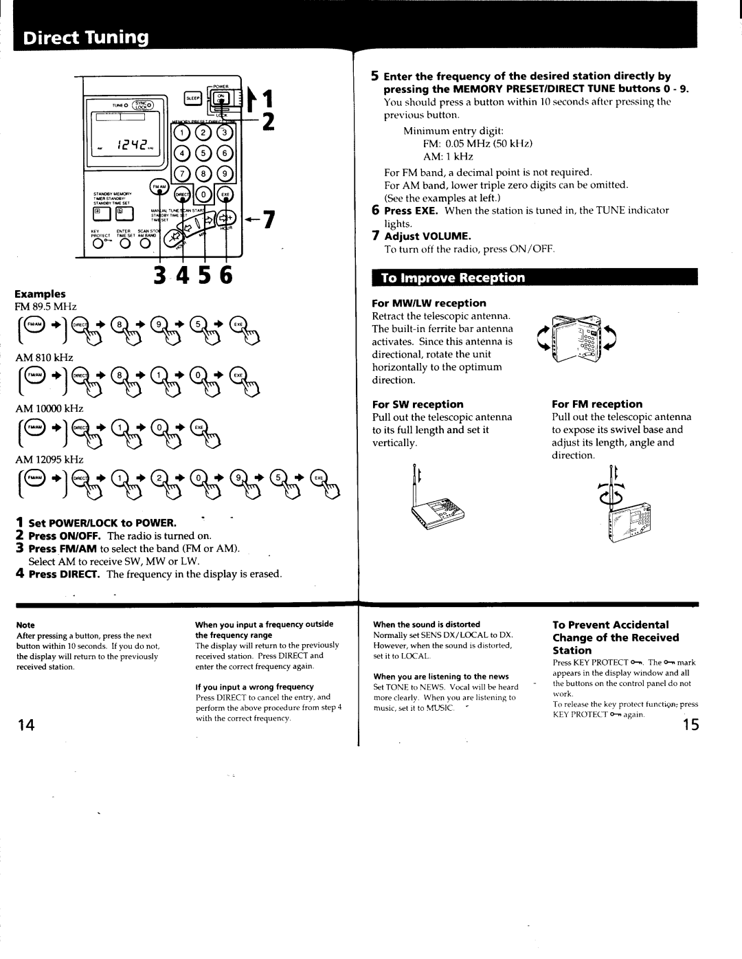 Sony ICF-SW7600GS manual 