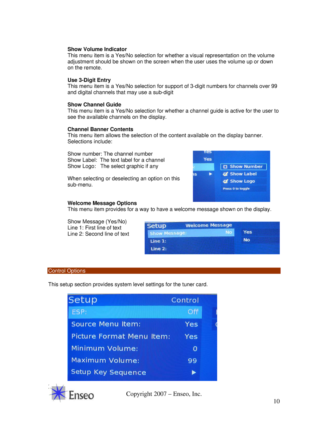 Sony ICS-SP30 manual Show Volume Indicator, Use 3-Digit Entry, Show Channel Guide, Channel Banner Contents 