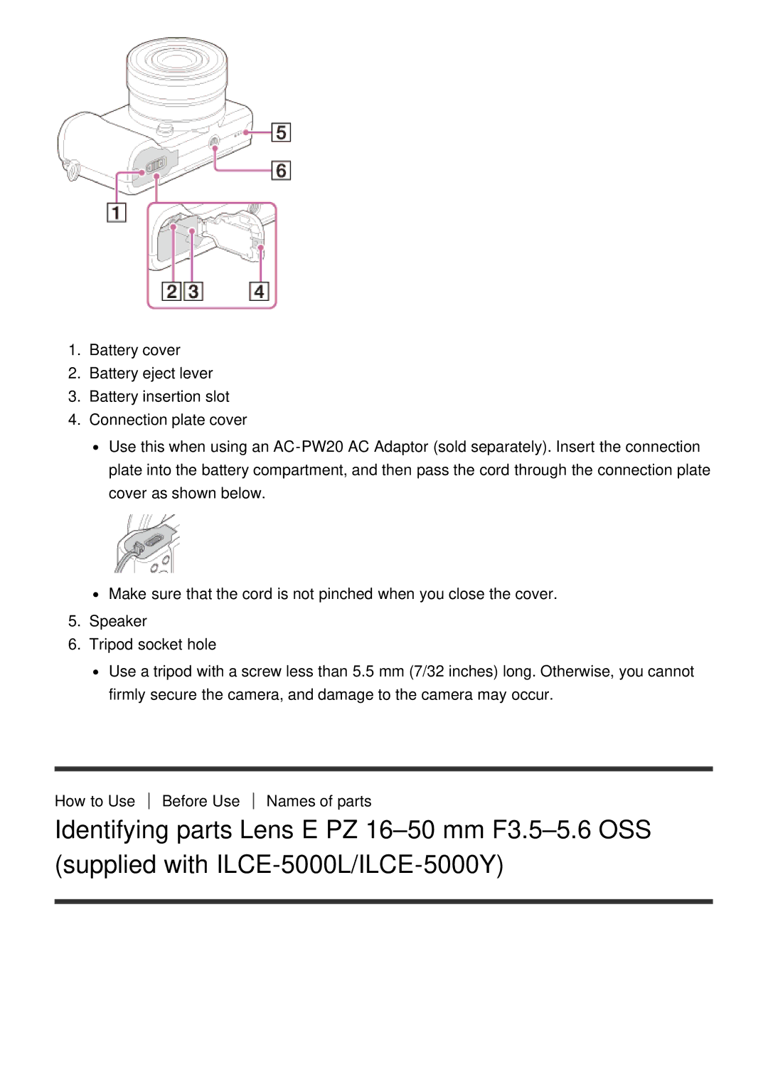 Sony ILCE-5000 manual 