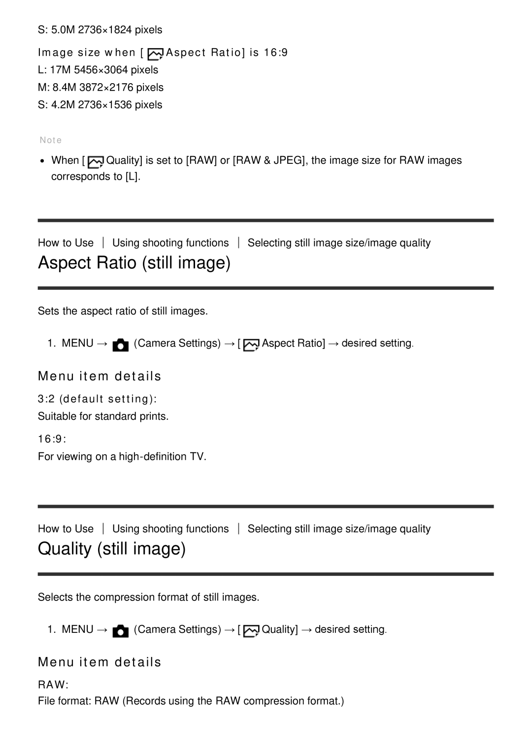 Sony ILCE-5000 manual Aspect Ratio still image, Quality still image, Default setting, 169 