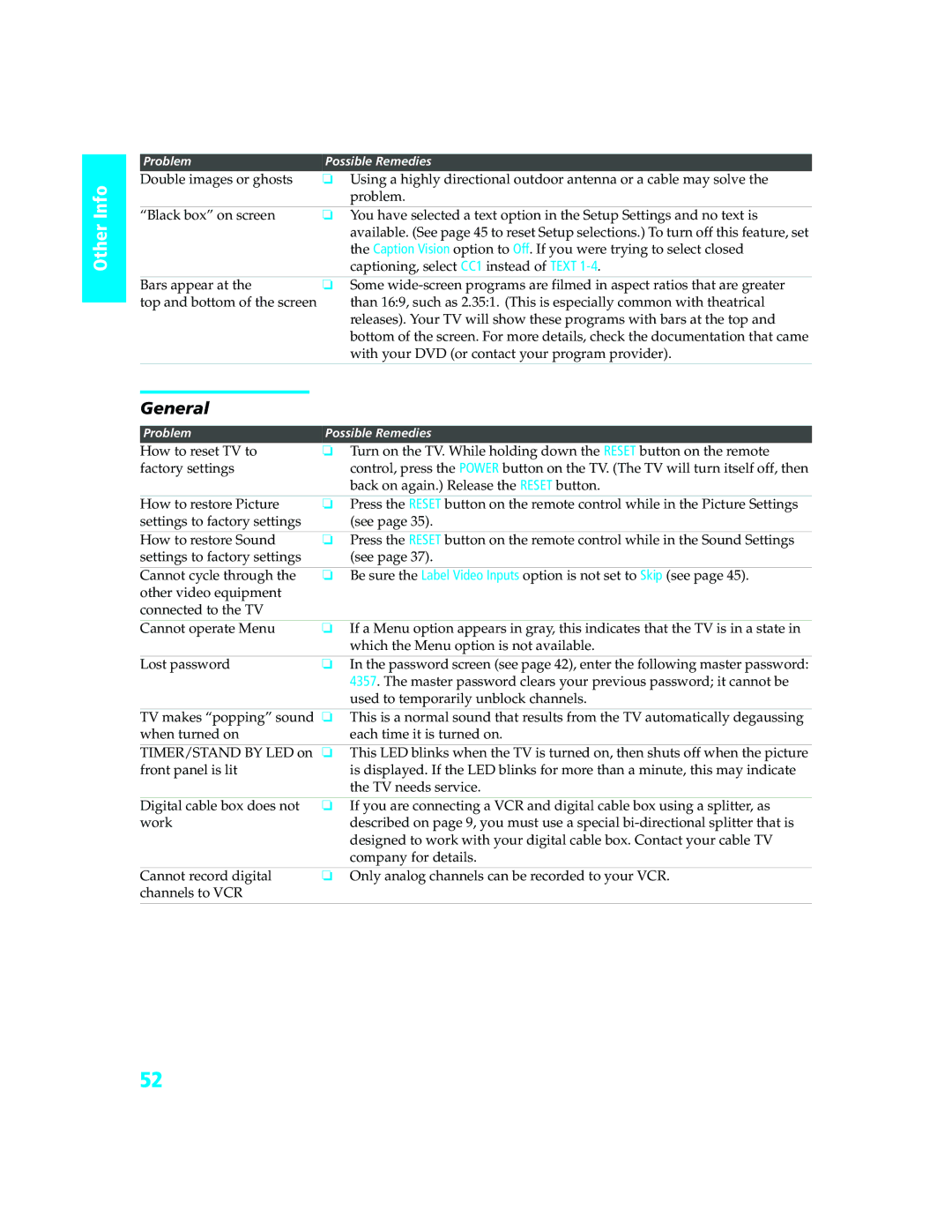 Sony KD-34XBR970 manual General 