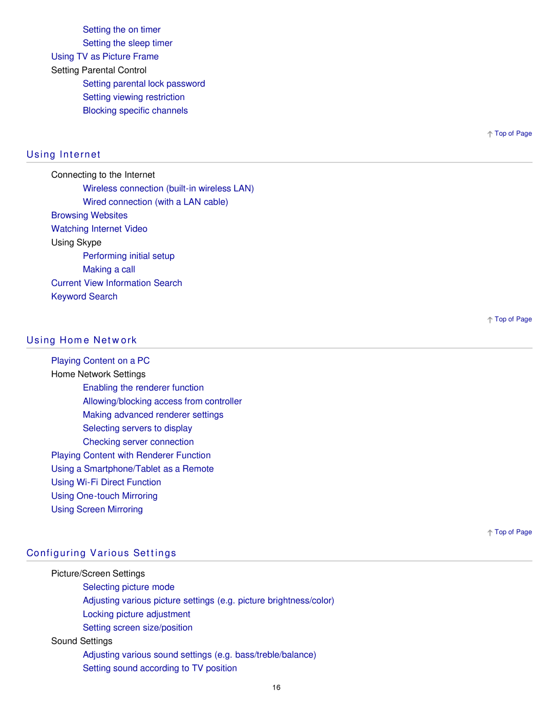 Sony KDL-47W802A manual Using Internet 