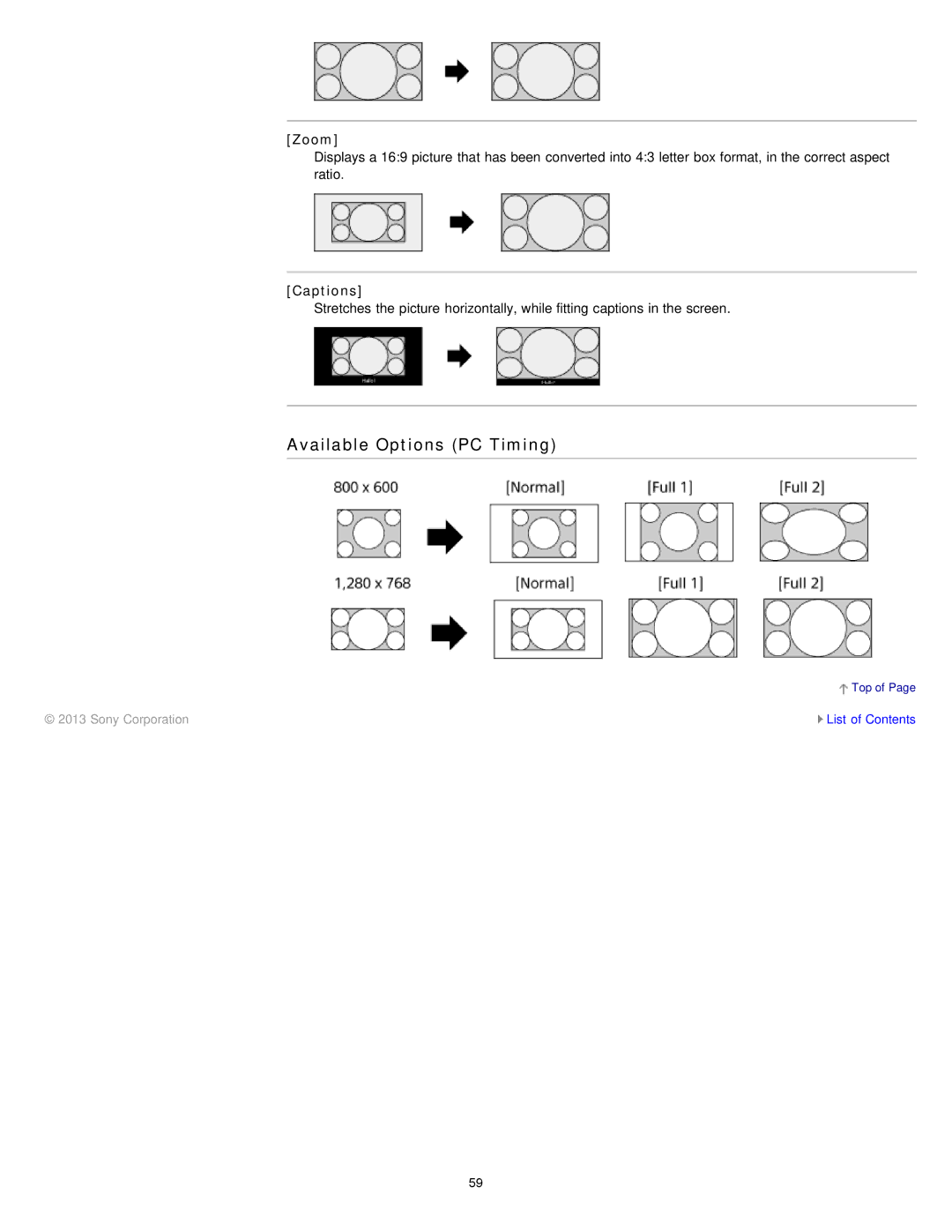 Sony KDL-47W802A manual Available Options PC Timing 