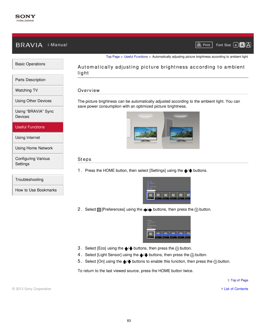 Sony KDL-47W802A manual Overview 