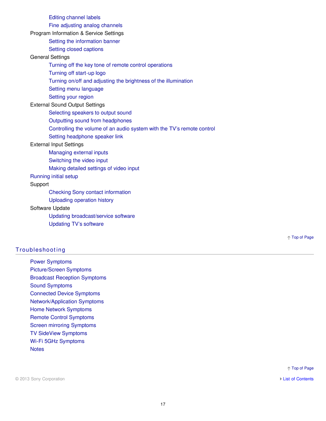 Sony KDL-32W650A, KDL-50W650A manual Troubleshooting 