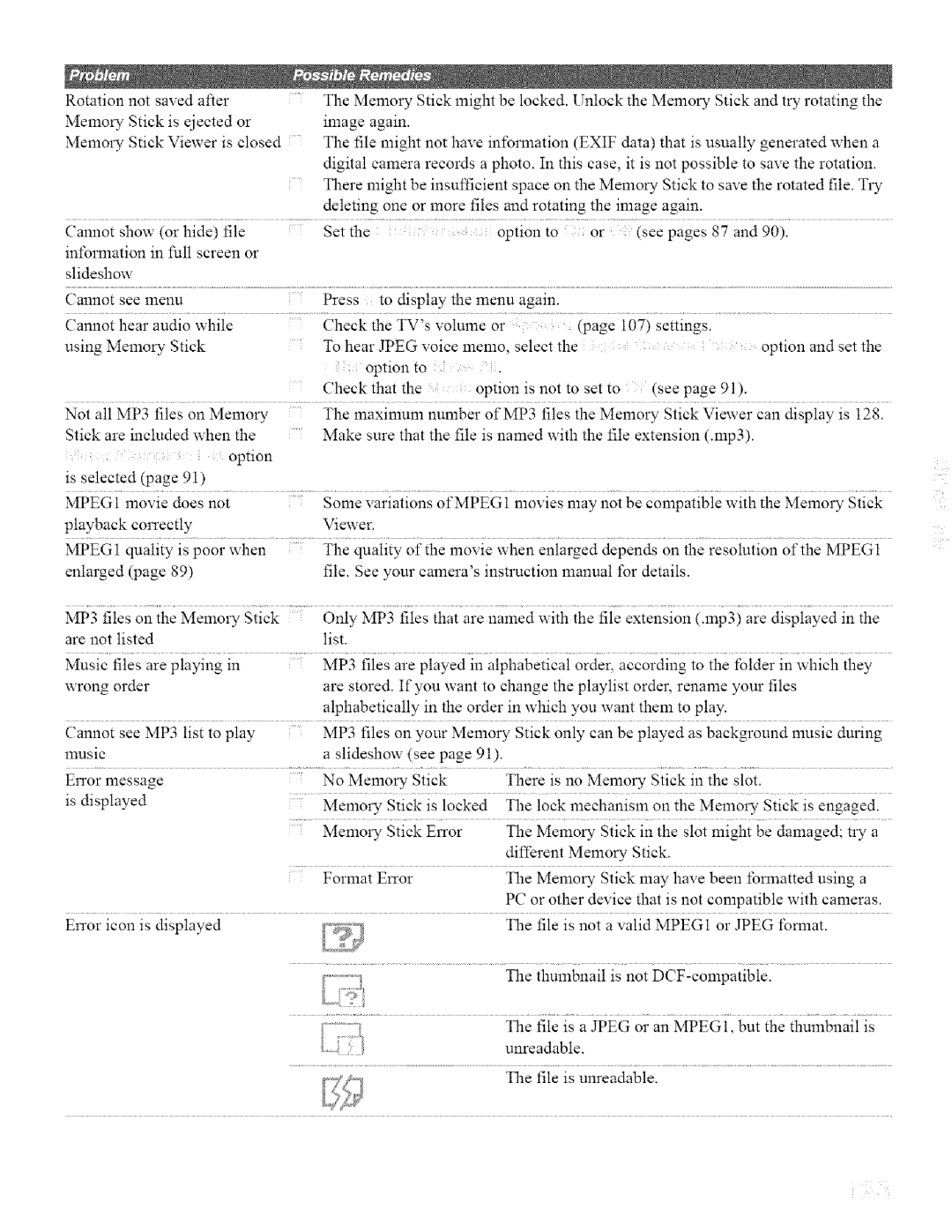 Sony KDL32XBR950, KDL42XBR950 operating instructions MemoryStickisejectedor Imageagain, Mpegi 