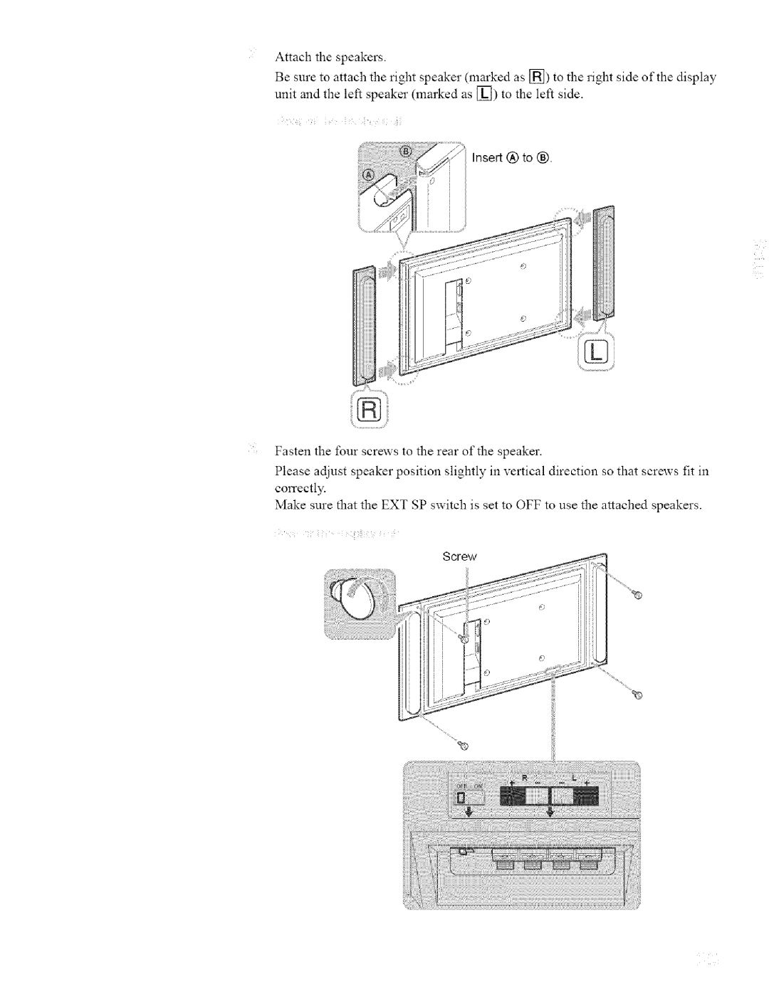 Sony KDL32XBR950, KDL42XBR950 operating instructions Screw 