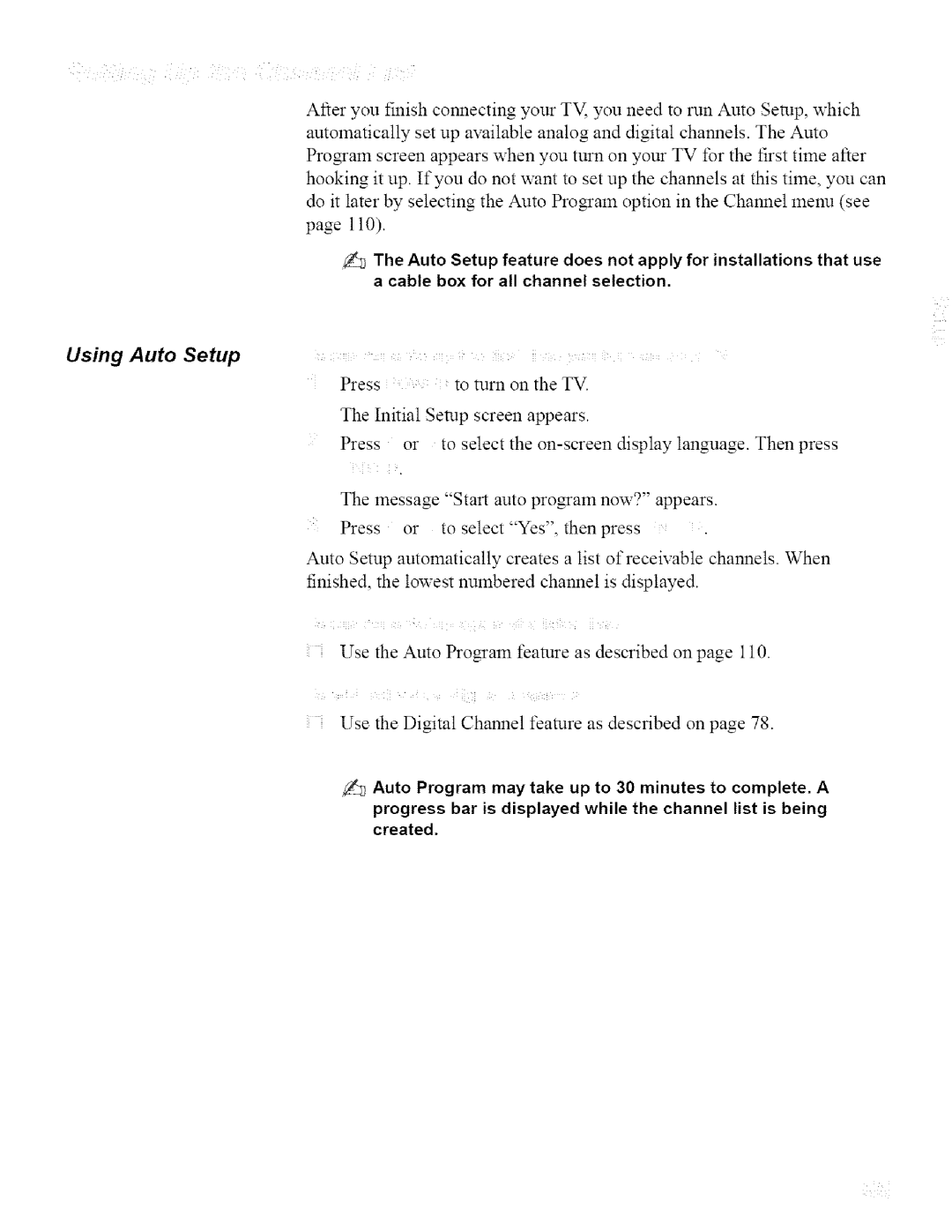 Sony KDL32XBR950, KDL42XBR950 operating instructions Using Auto Setup 