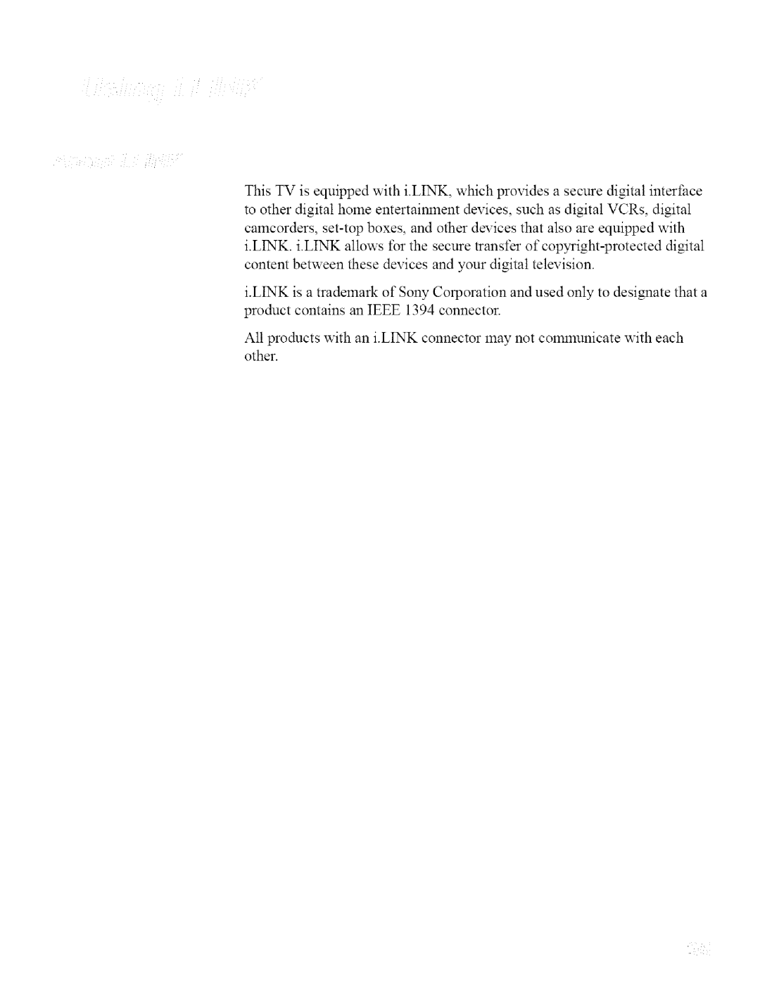 Sony KDL32XBR950, KDL42XBR950 operating instructions ProductcontainsanIEEE1394connector 