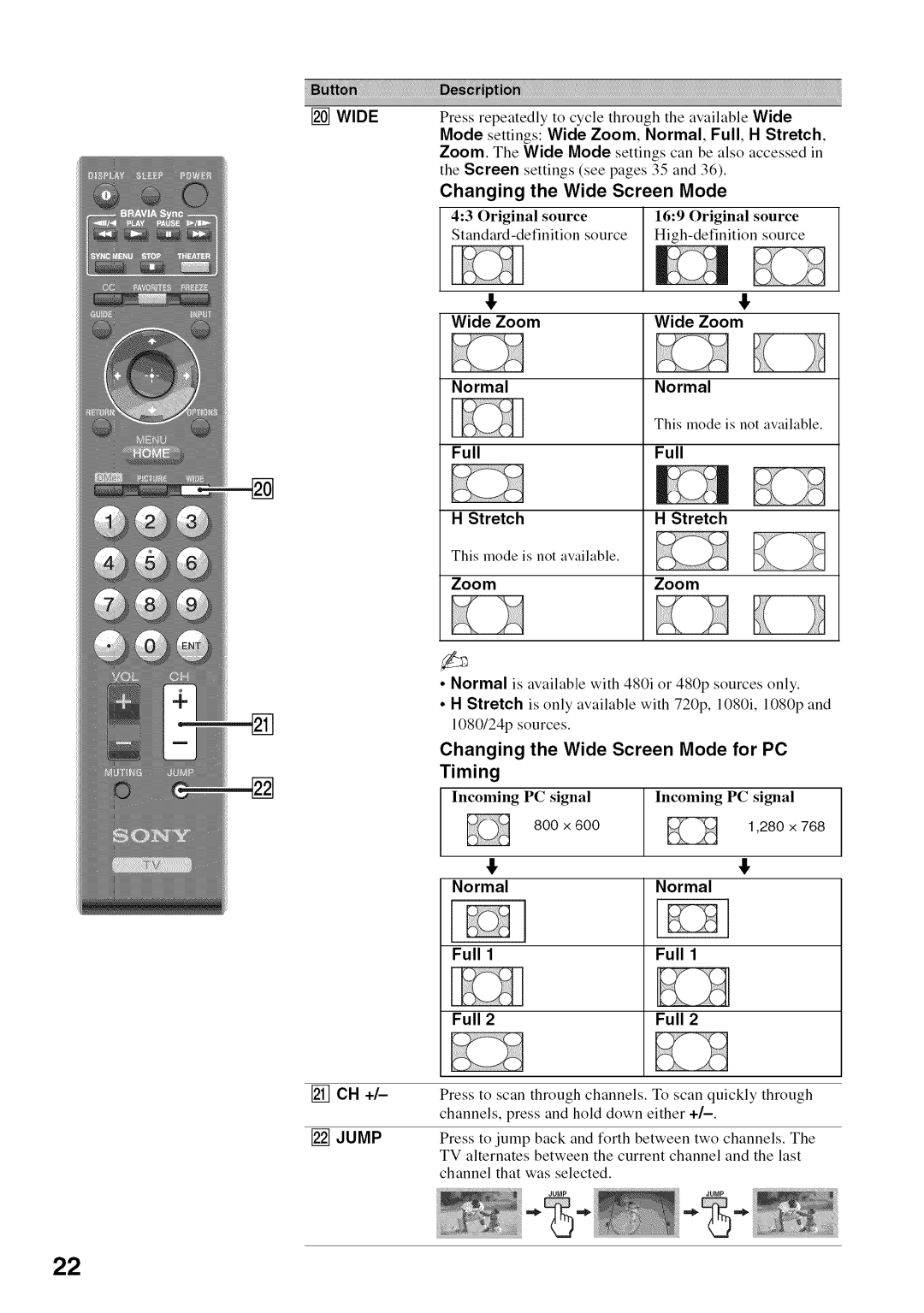 Sony KDL52V4100 operating instructions Timing 