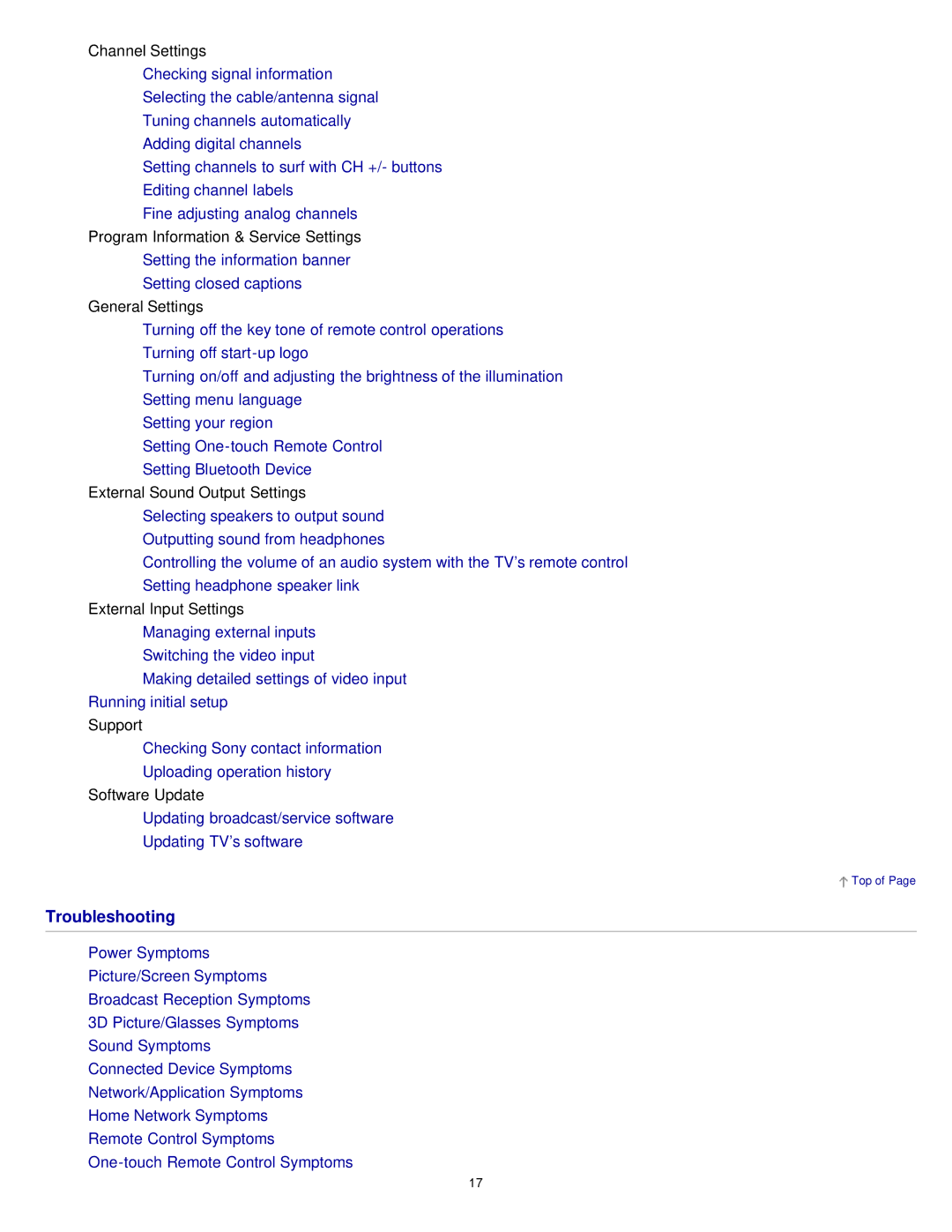 Sony KDL-55W900A, KDL55W900A manual Troubleshooting 