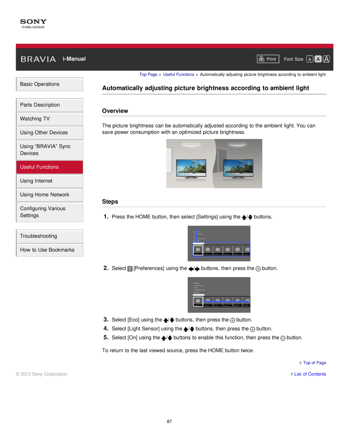 Sony KDL-55W900A, KDL55W900A manual Overview 