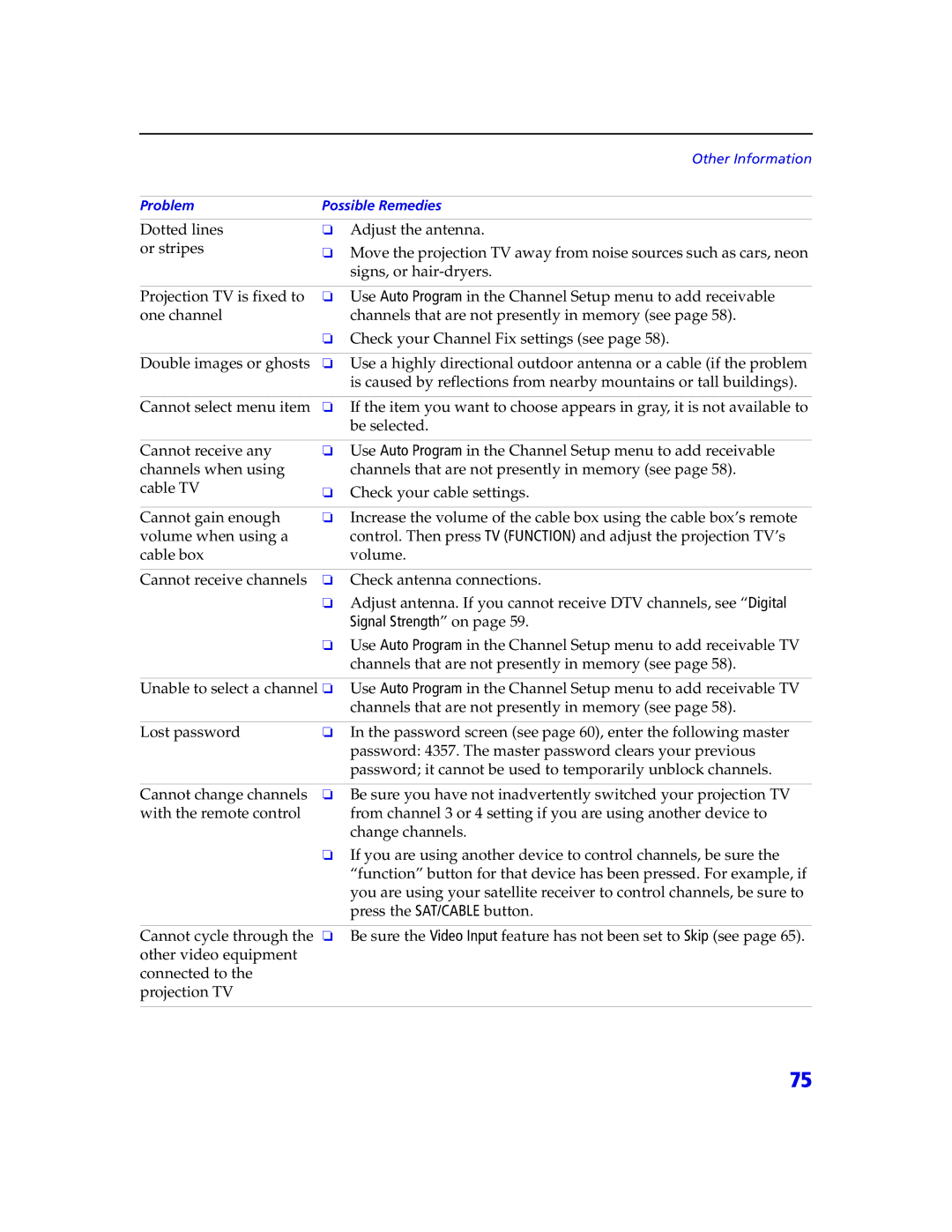 Sony KDP 57XBR2, KDP 65XBR2 instruction manual Signal Strength on 