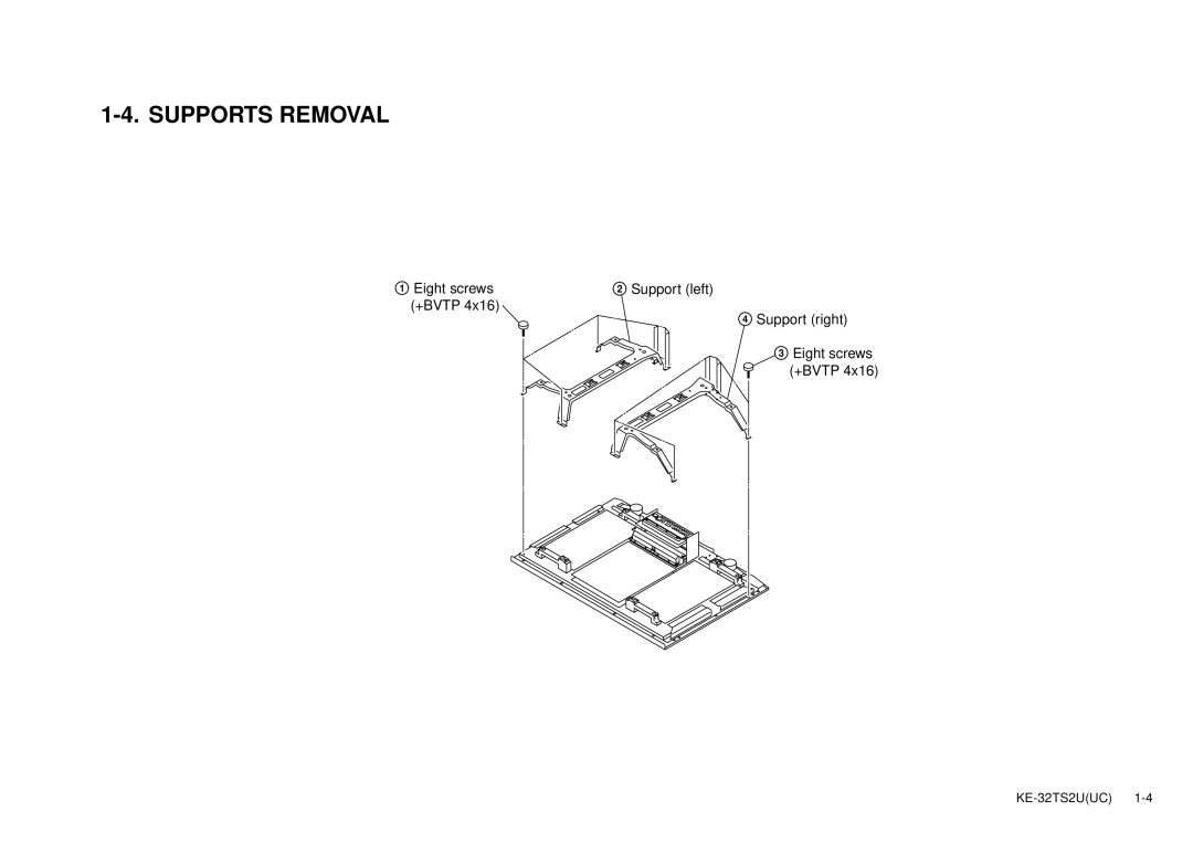 Sony KE-32TS2U service manual Supports Removal 