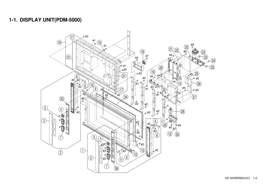 Sony KE-50XBR900 service manual Display UNITPDM-5000 