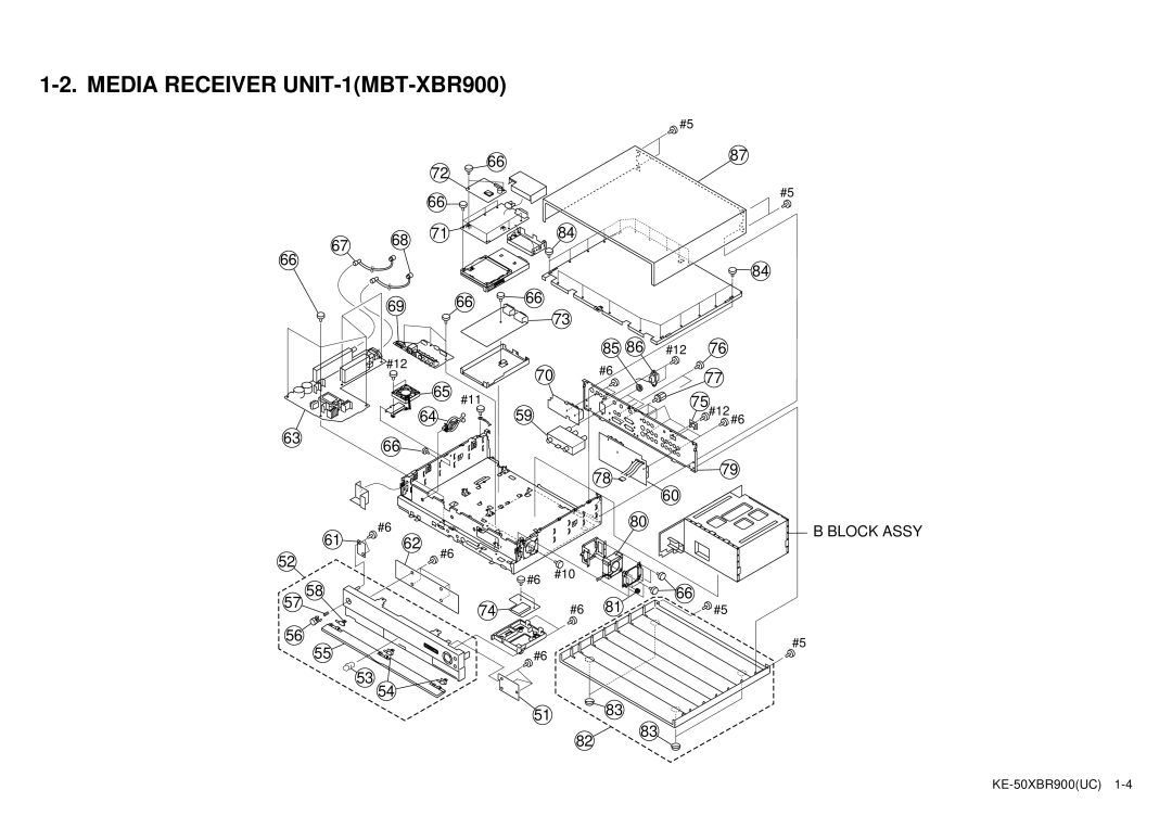 Sony KE-50XBR900 service manual Media Receiver UNIT-1MBT-XBR900 