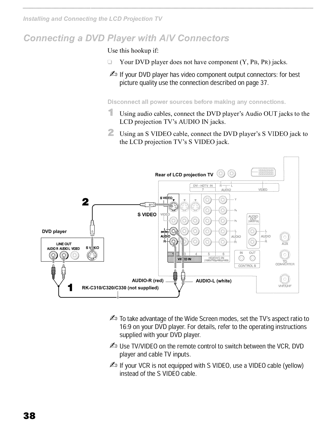 Sony KFO50WE610, KFO42WE610, KFO60WE610 operating instructions C31o,032o,c33o,no,sup,ioo,y 