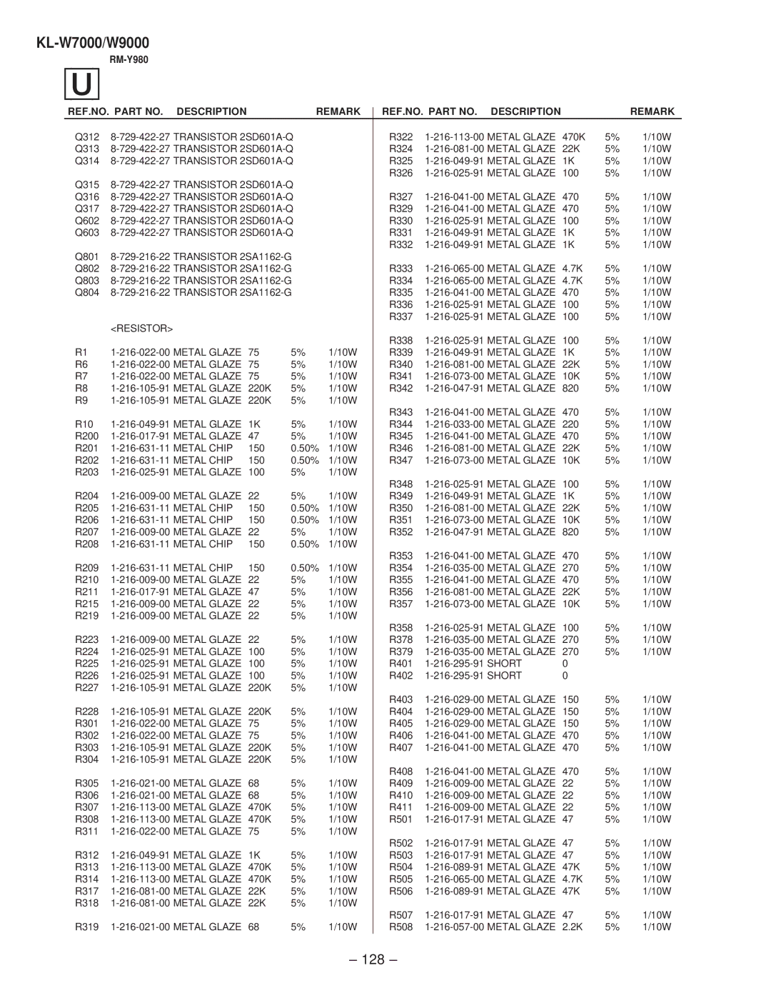 Sony KL-W9000 service manual 128 