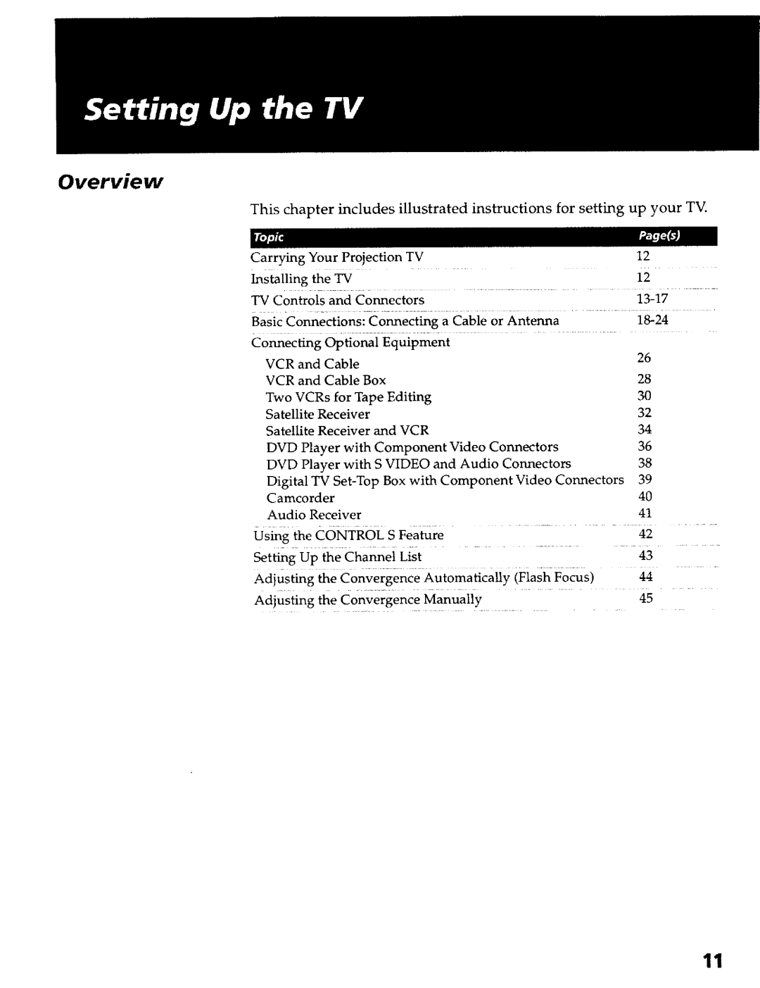 Sony KP- 57WV700, KP- 65WV700, KP- 57WV600, KP- 65WV600 operating instructions Overview, Vcr Dvd, Video 