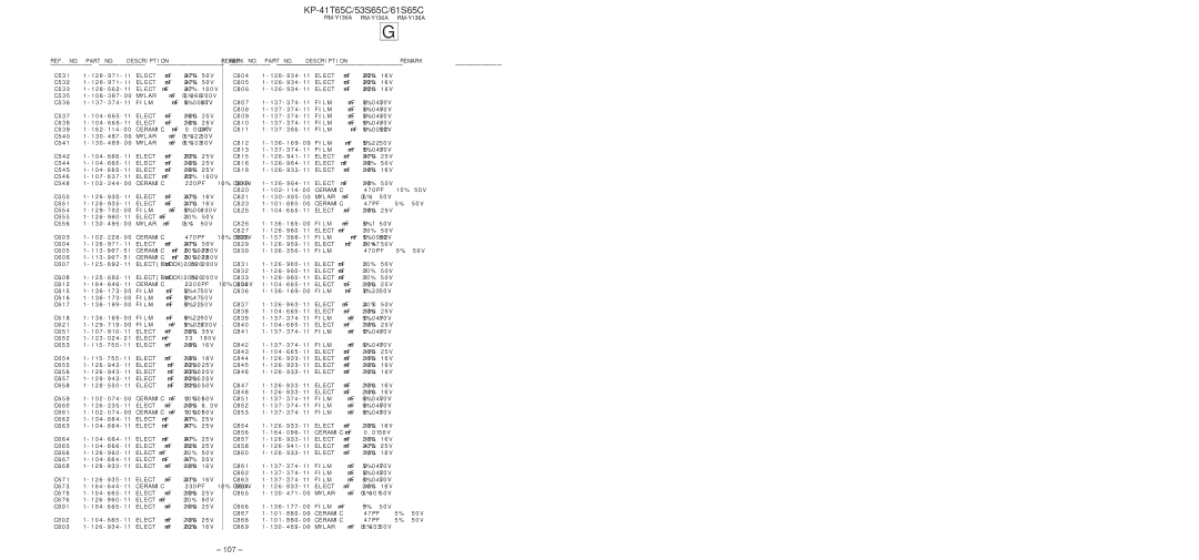 Sony KP-41T65C service manual 107 