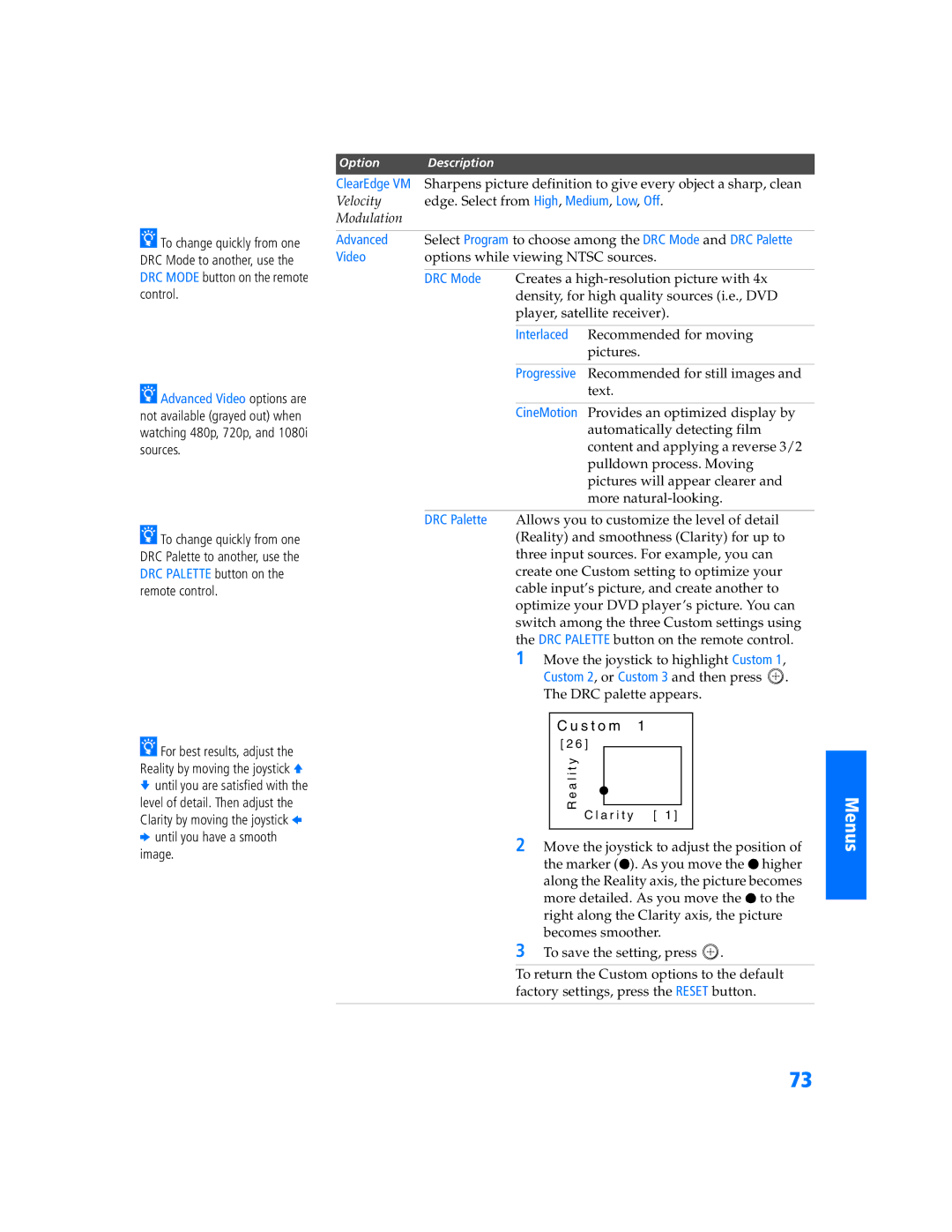 Sony KP-57WV600 operating instructions Advanced 