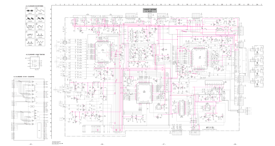 Sony KP-43T70C, KP-61SV70C, KP-53SV70C service manual Board Waveforms, Board IC406 TDA7265 3 Board IC1011 CXA2079Q 