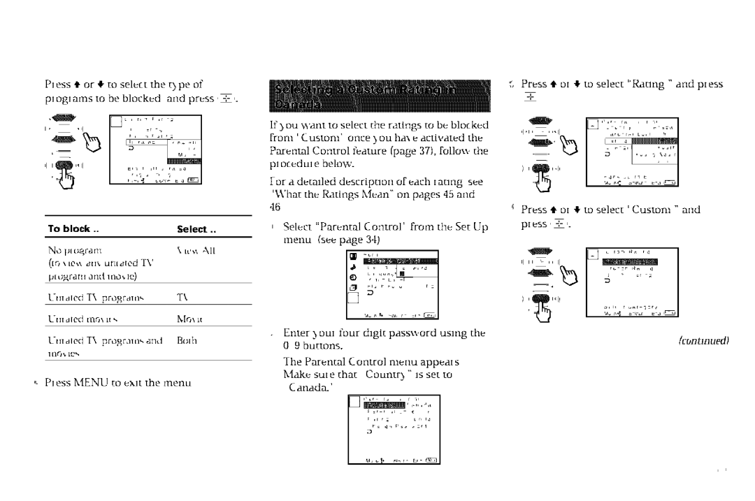 Sony KP-53VGB, KP-61V90 manual Pless Menu to exit the menu 