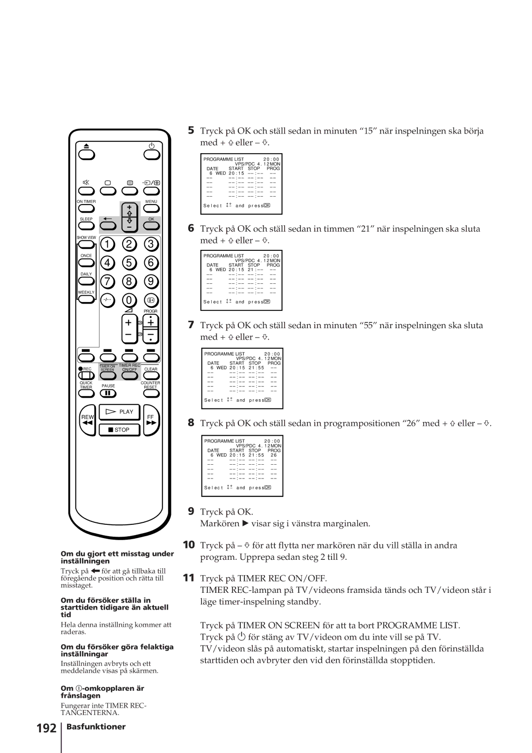 Sony KV-14V4D operating instructions 192 