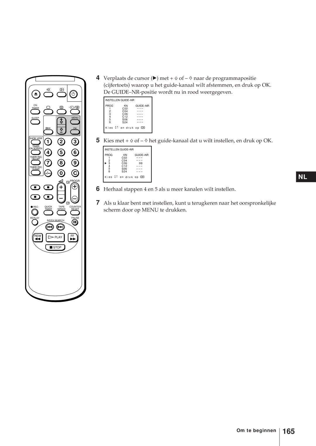 Sony KV-21V6D, KV-14V6D, KV-14V5D, KV-21V5D operating instructions 165 