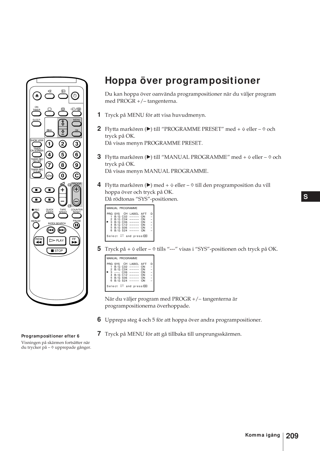 Sony KV-21V6D, KV-14V6D, KV-14V5D, KV-21V5D operating instructions Komma igång 