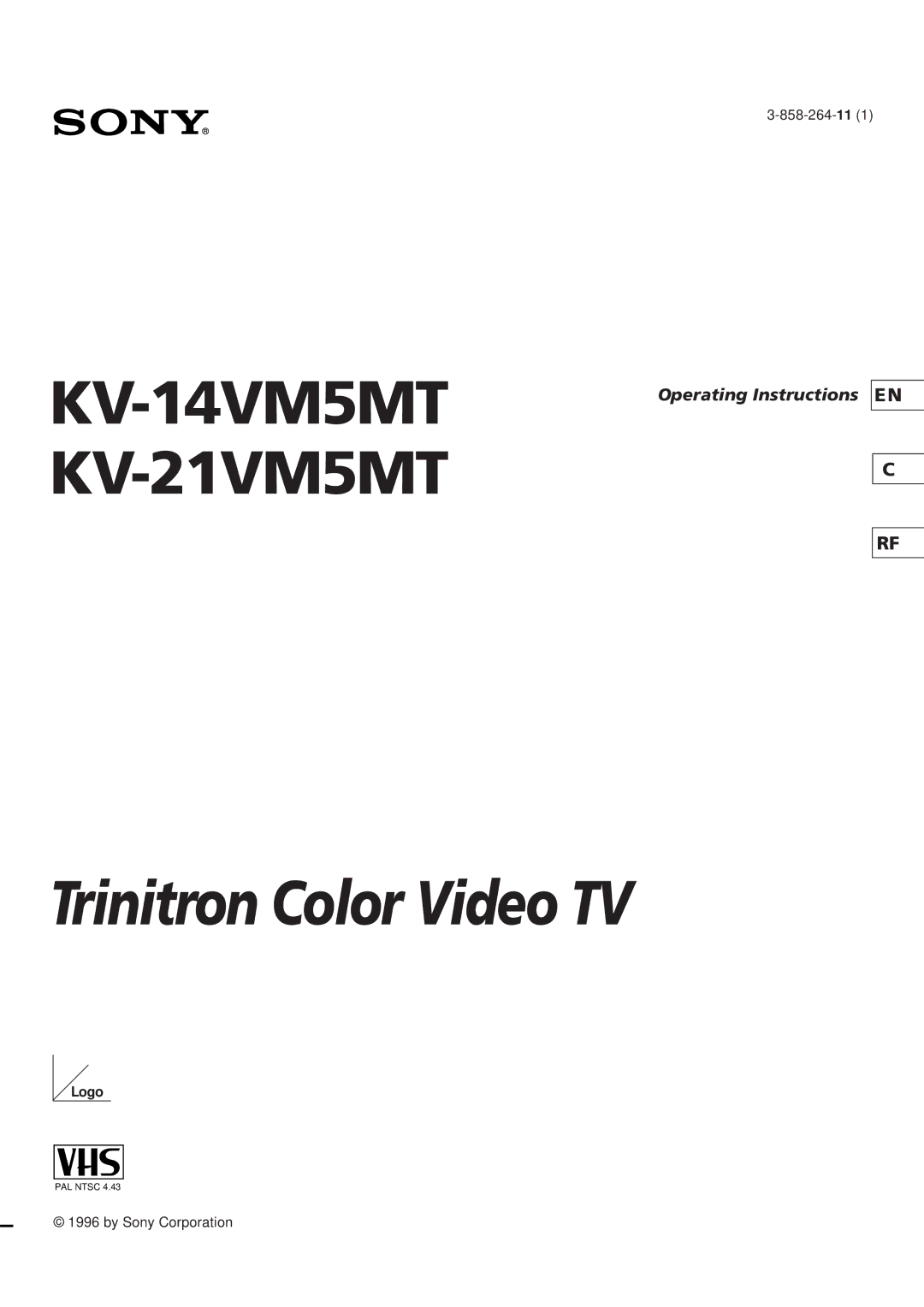 Sony KV-14VM5MT, KV-21VM6MT operating instructions Trinitron Color Video TV 