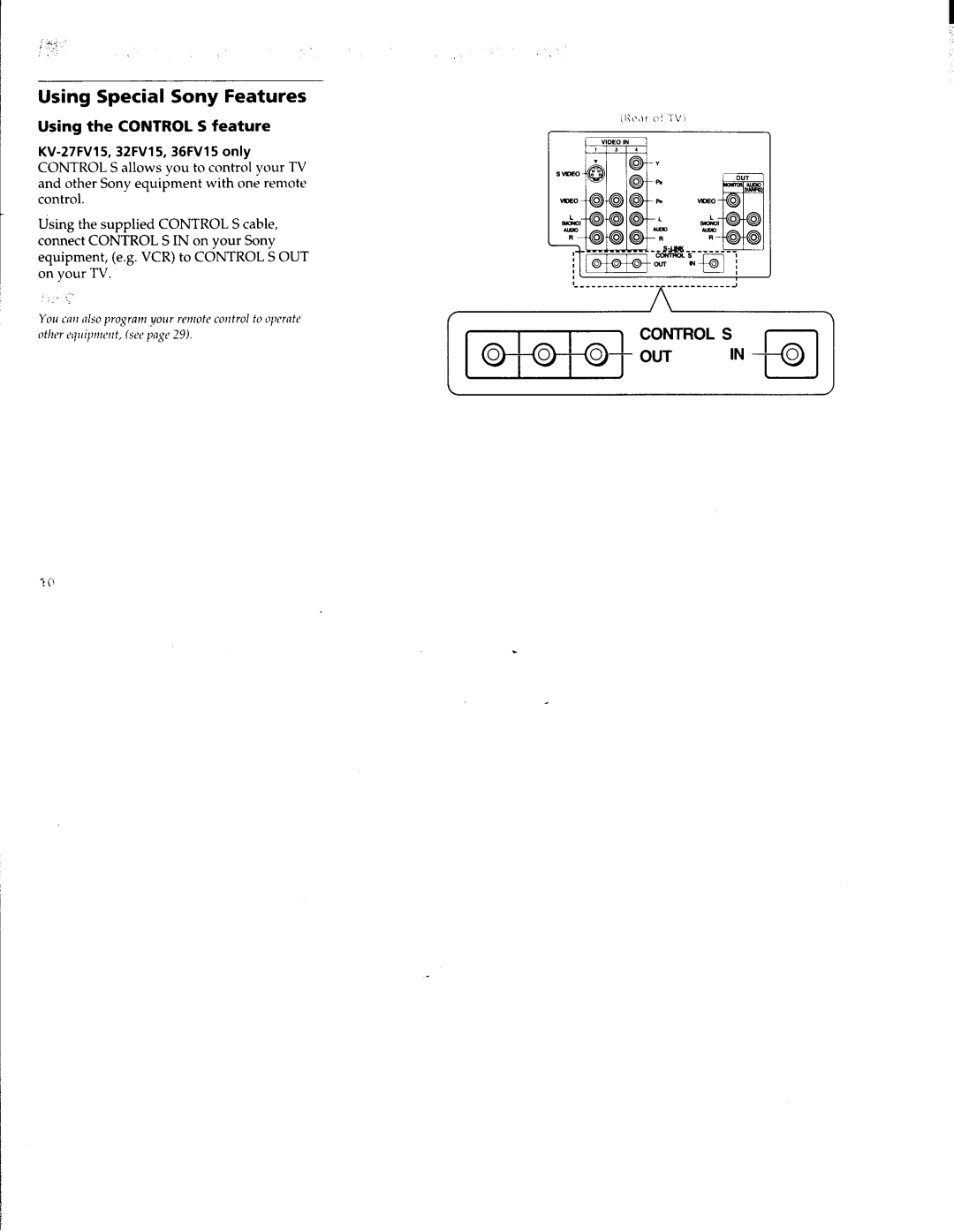 Sony KV-32FS10, KV-27FV15, KV-32FV15, KV-36FS10, KV-36FV15 manual 