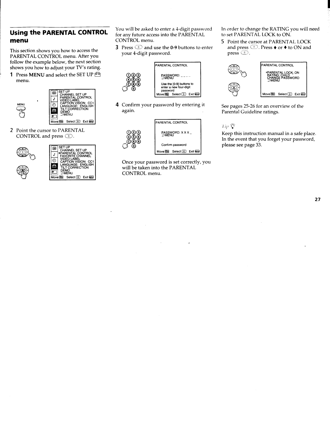 Sony KV-36FS10, KV-27FV15, KV-32FS10, KV-32FV15, KV-36FV15 manual 