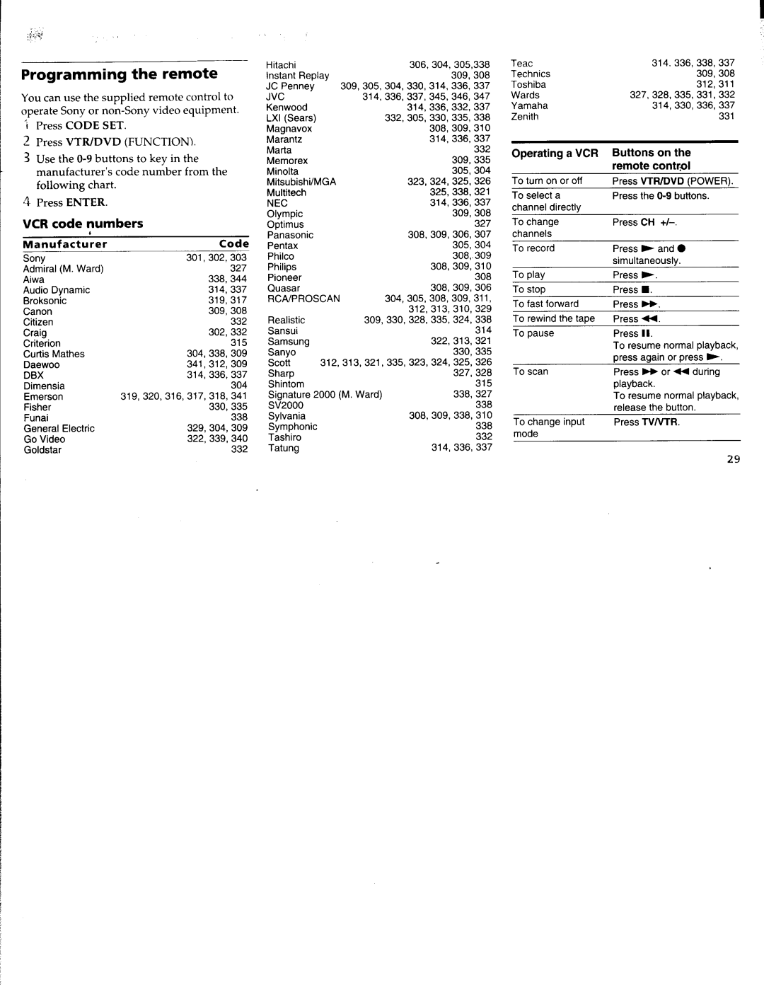 Sony KV-27FV15, KV-32FS10, KV-32FV15, KV-36FS10, KV-36FV15 manual 