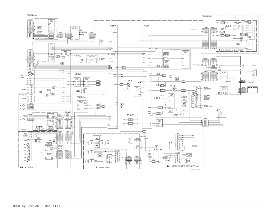 Sony KV-27V40 service manual Nted by Camcad Ba43blk 