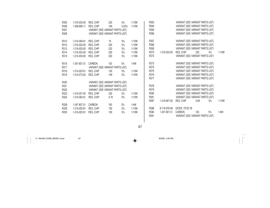 Sony KV-27V40 service manual R277 Short R278 