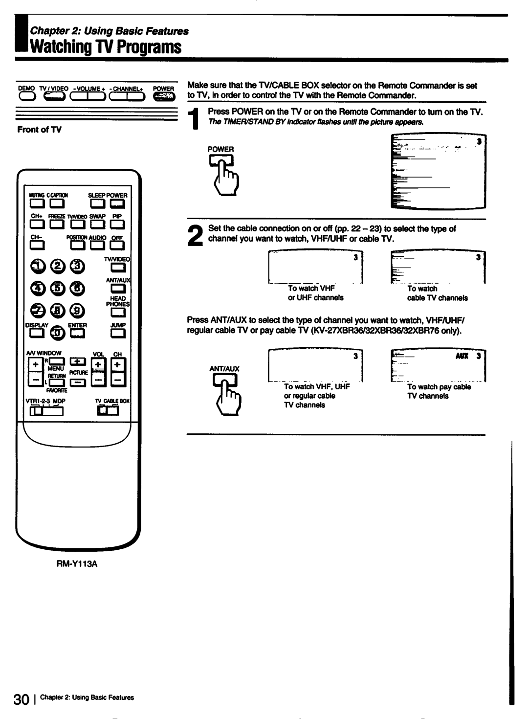 Sony KV-27XBR36, KV-27XBR26, KV-32XBR26, KV-32XBR36, KV-32XBR76 manual 