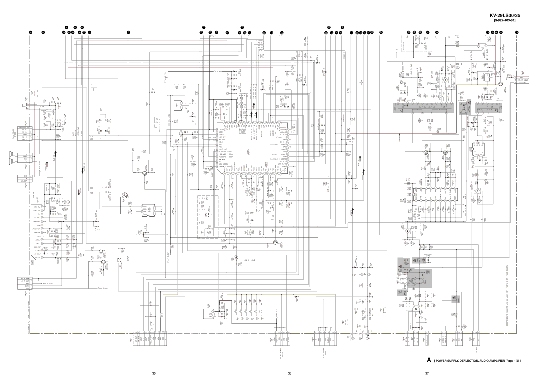 Sony KV-29LS30E service manual KV-29LS30/35, Power SUPPLY, DEFLECTION, Audio Amplifier Page 1/2 